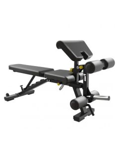 Binom Fitness Banco Ajustable FID Bench con Accesorios de Bíceps y Extensión de piernas
