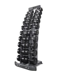 Titanium Strength Rubber Dumbell Set: 2kg hasta 20kg + Rack