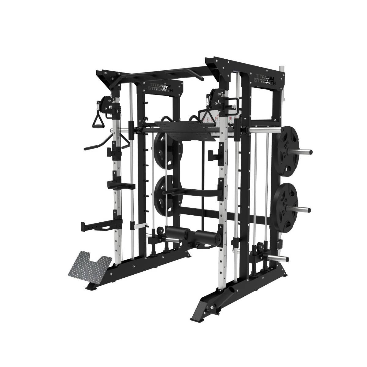 Jaula Rack multipower (Nuevo)  Máquina smith, Diseño de gimnasio en casa,  Gimnasio en casa